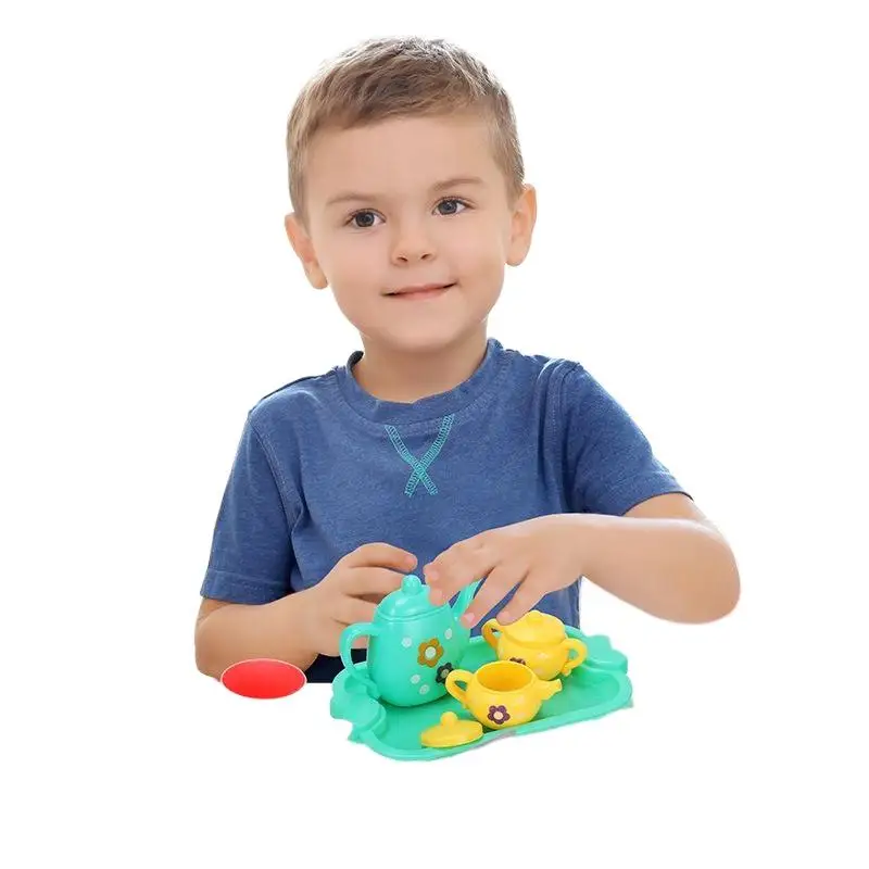 Zestaw do herbaty dla dzieci Zabawka do zabawy w udawanie - Symulacja Czajnik Filiżanka Akcesoria kuchenne Zestaw do herbaty popołudniowej dla chłopców i dziewczynek Prezent urodzinowy