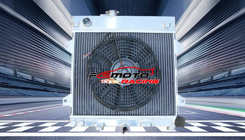 Aluminum radiator & Fans For 1982-1991 BMW E30 M10 316i 318i  82 83 84 85 86 87 89 91 1982 1983 1984 1985 1986 1987 1988 1989