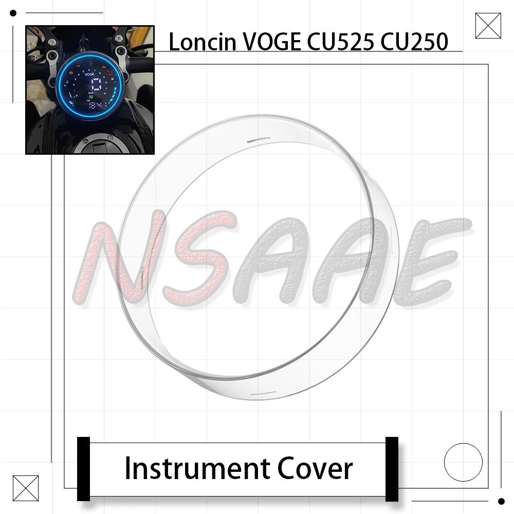 

For Loncin VOGE CU525 525CU CU250 250CU Motorcycle Modified Instrument Cover Protective Case Screen Tempered Glass