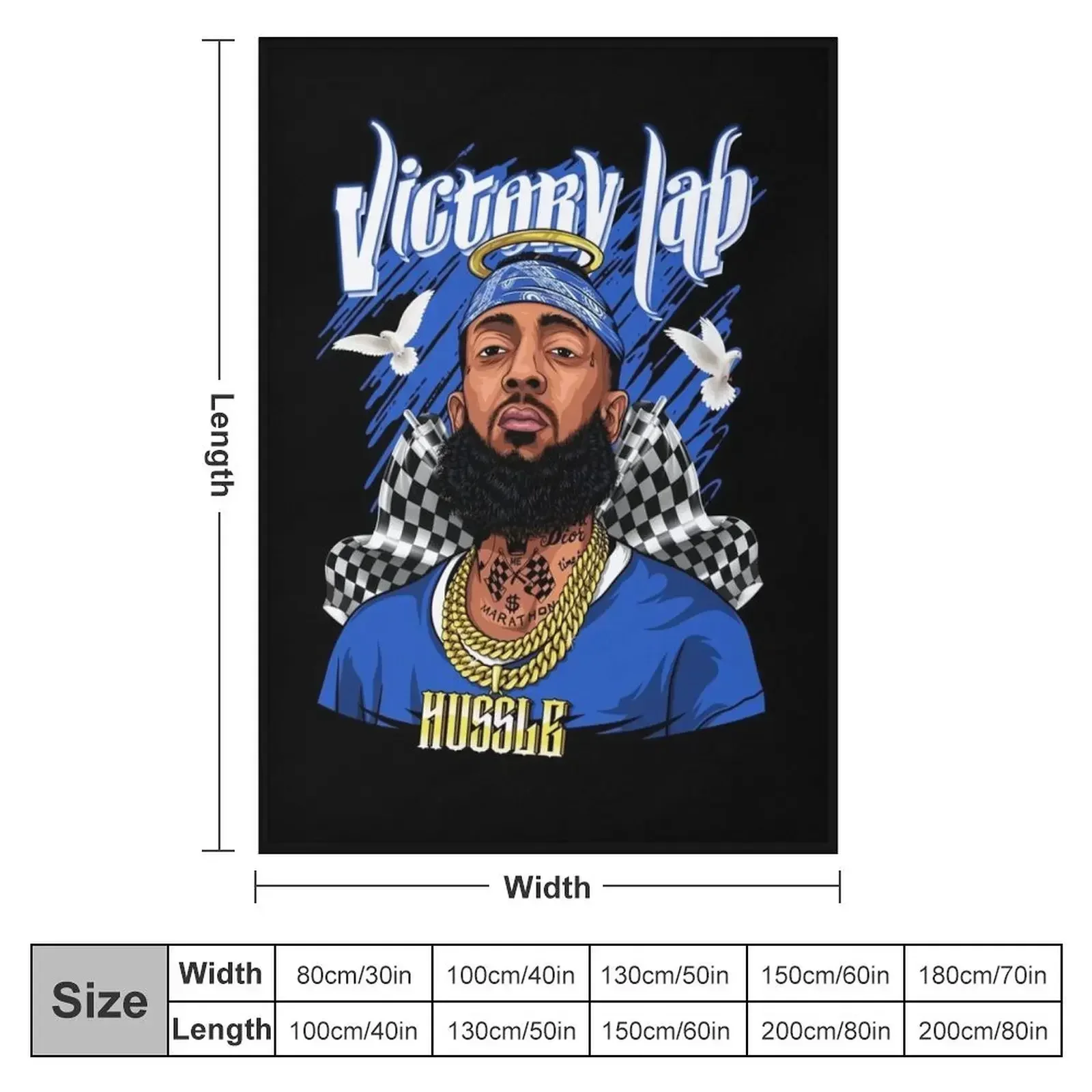 Nip Hussle Rapper Throw Blanket Comforter Bed linens Blankets