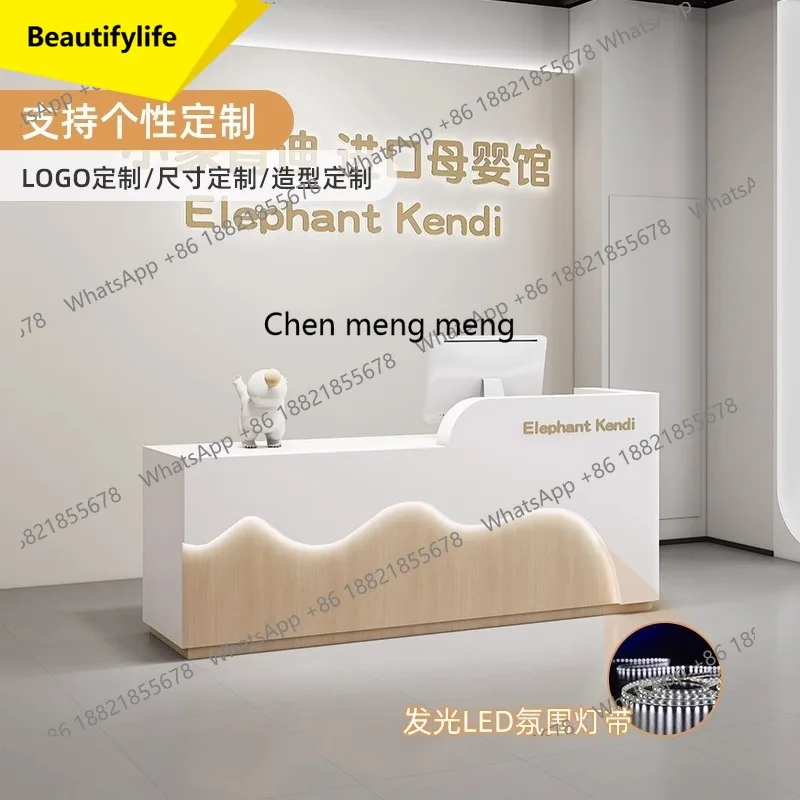 

X188 Простая современная компания, стойка регистрации, краска для салона красоты, касса, учебный центр, барная стойка