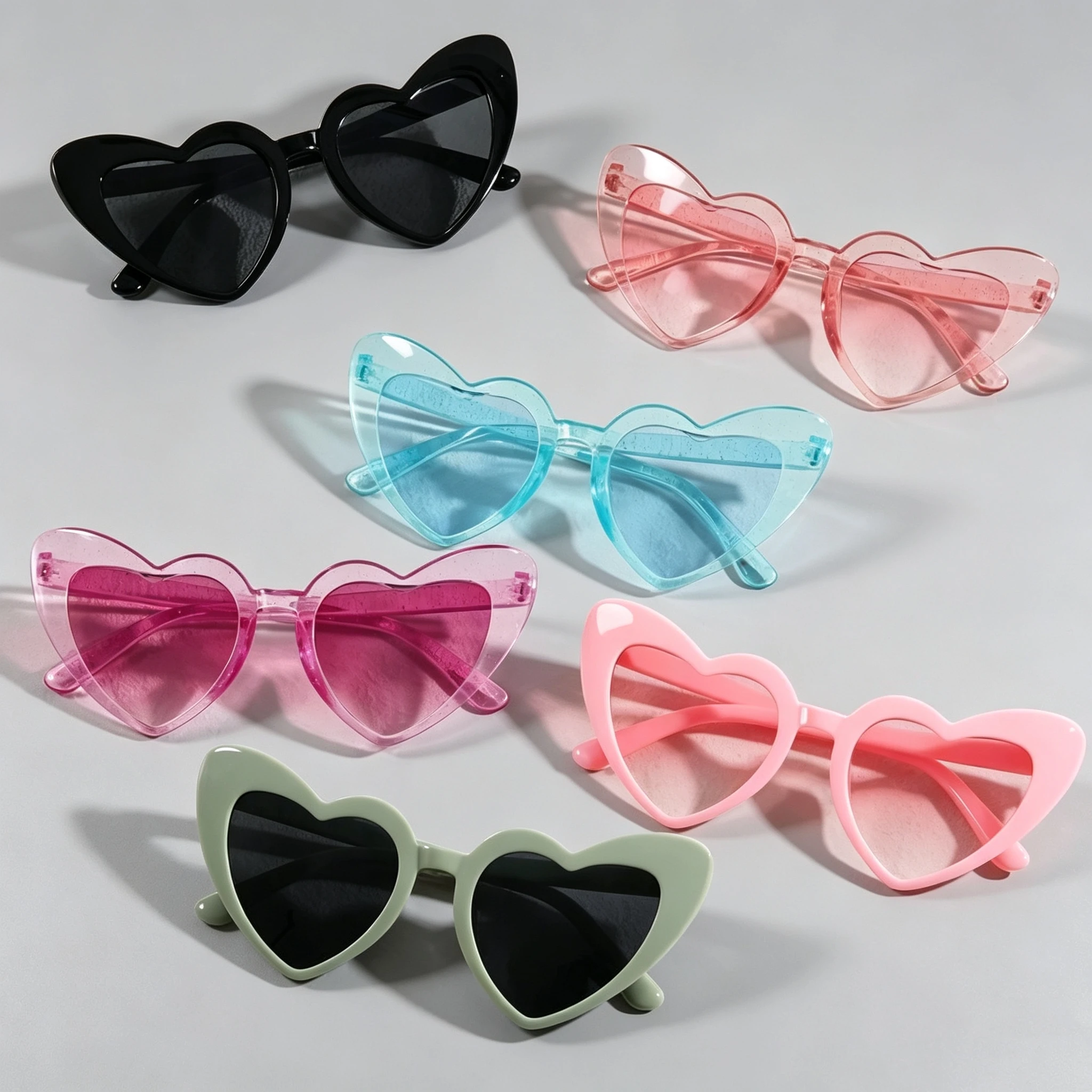 pink Heart Women's Sunglasses Fashion Gradient Lenses Sun Glasses Lady Vintage Classic Designer Shades UV400