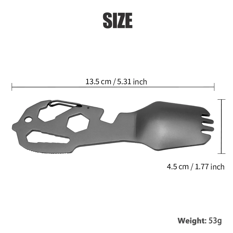 Multifunctional tableware Portable Stainless Steel Rope Knife Card Outdoor Survival Camping Accessories Tool With Saw All In One