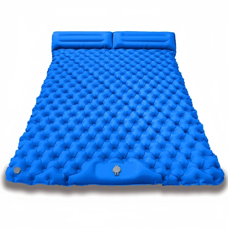 Two Person Foot Pedal Inflatable Bed, Widened Camping Sleeping Mat Outdoor TPUInflatable Mattress Lightweight Home Nap Mat 200cm