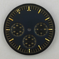 32.5mm dial VK63 dial black gold index compatible with VK63 case VK63 quartz movement watch hands
