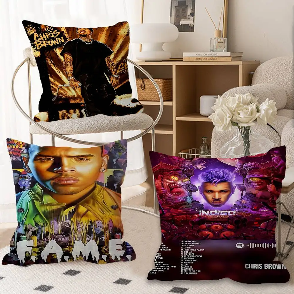 Chris Brown Rapper pillow cover sofa cushion cover home room decoration children gift