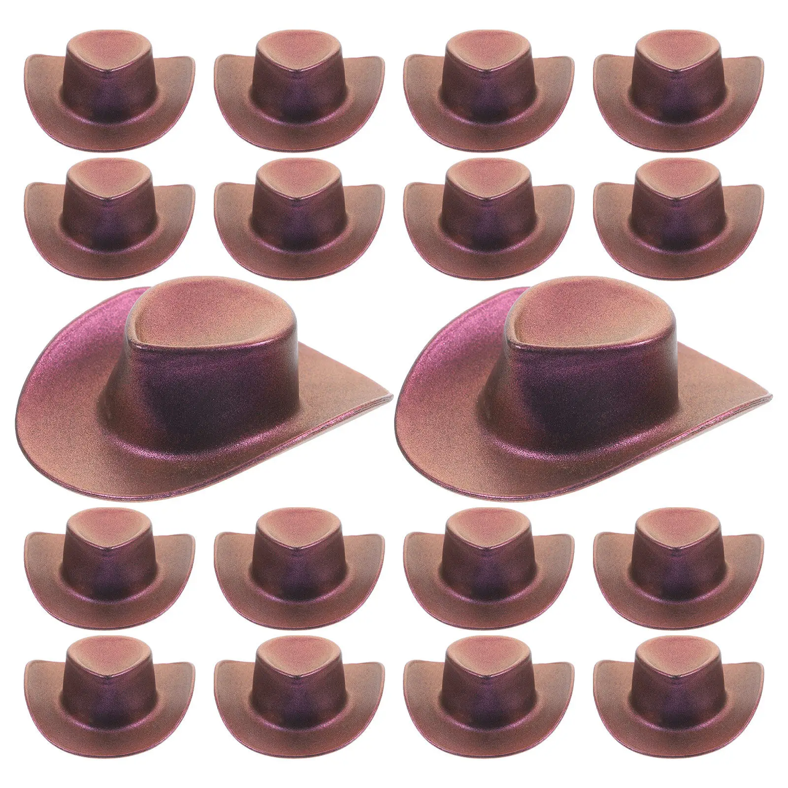 

20 шт. миниатюрных ковбойских шляпок для поделок, легкие маленькие шляпки, украшения для вечеринок, аксессуары для рукоделия, сменные миниатюрные шляпки-украшения