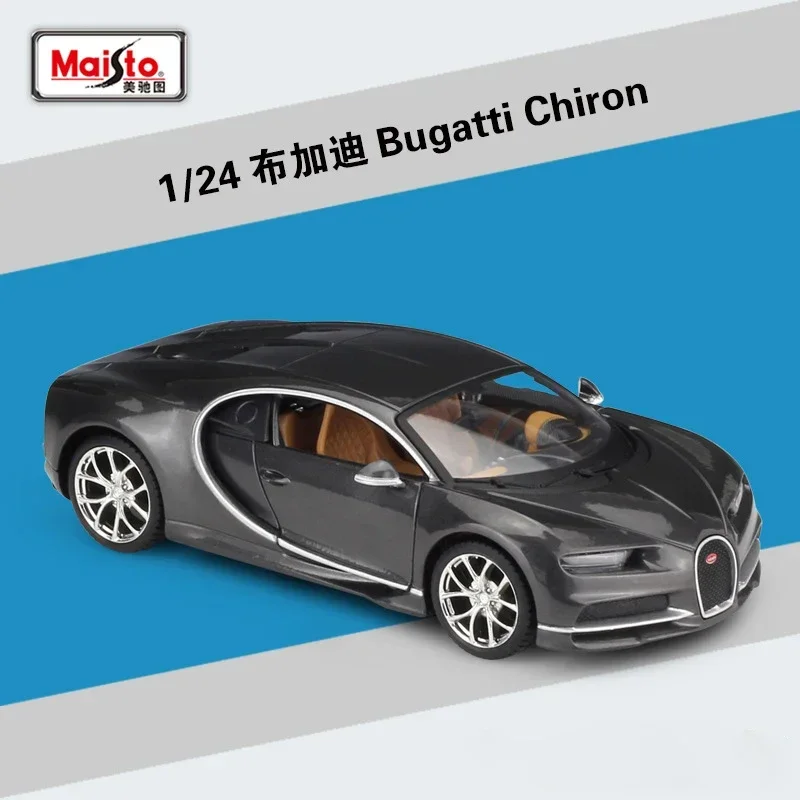 Maisto 1:24 bugatti chiron ford golf r32 escala fundida alta simulação metal brinquedo carro liga modelo carro brinquedo para meninos crianças presentes