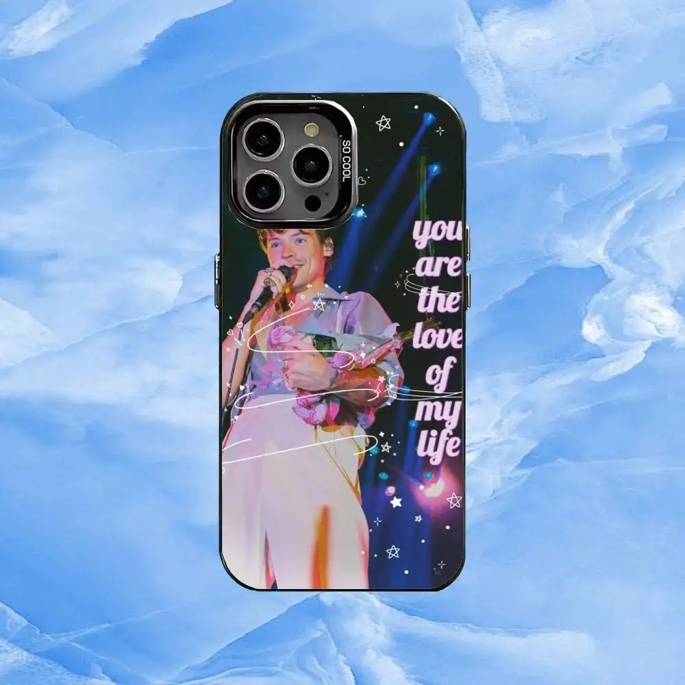 Custodia per telefono H-HaRRy M-Music S-Styles per iPhone17,16,15,14,13,12,11 Plus, custodia per telefono Pro Max Black Candy Silver