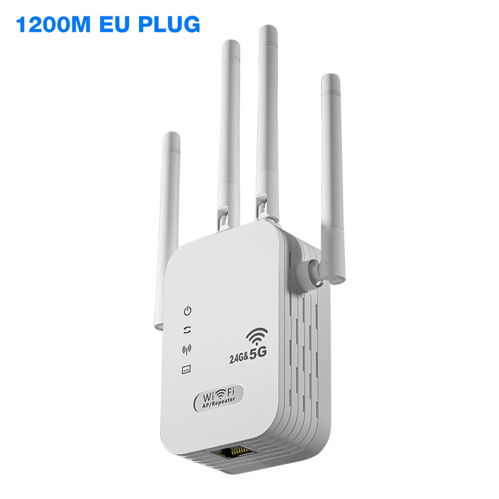 1200Mbps واي فاي مكرر مكبر صوت أحادي ثنائي النطاق 2.4G 5G واي فاي إشارة الداعم طويلة المدى واي فاي شبكة موسع للمنزل مكتب