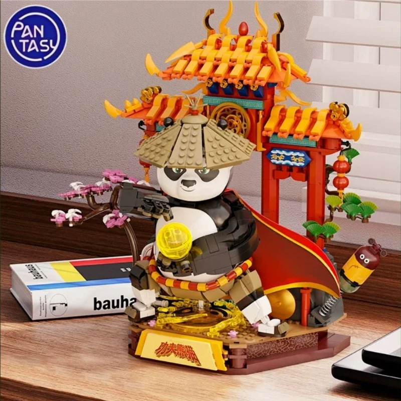 Pantasy Bausteine Kung-Fu-Panda-Serie Puzzle-Montagemodell Desktop-Dekoration Sammlerspielzeug Festliche Geschenke