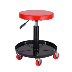 5 Wheels Car Repair Stool Auto Repair Tool Adjustable Lifting and Rounding Workshop Repair Seat Mechanical Repair Seat