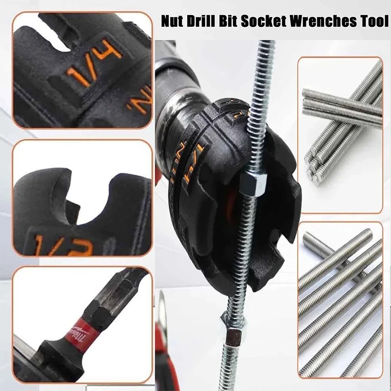 

New Nut Zipper Drill Attachment For Fast Nut And Bolt Removal Nut Remover Bolt Extractor Tool For Conduit Racks Strut Systems