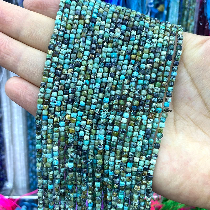 3x3 مللي متر مكعب جوهرة AA Iolite الحجر الطبيعي فضفاض خزر عازل لصنع المجوهرات أقراط ذاتية الصنع أساور إكسسوارات ساحرة 15''