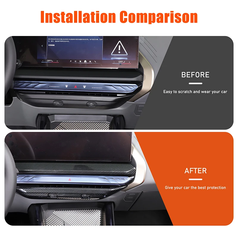

2Pcs ABS carbon fiber For BMW X3 G45 2025+ Car central control air outlet frame decoration sticker Car protection accessories