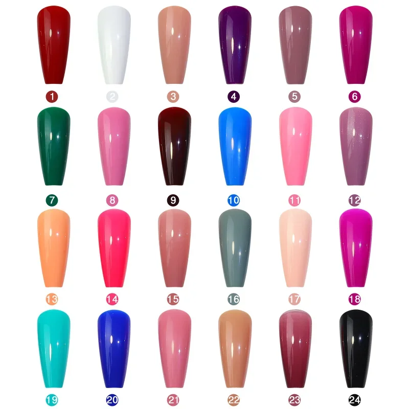 576PCS False Nails Tips Short Coffin/Almond French Artificial Acrylic Press on Nail Art American Nail Capsule for Girls Women