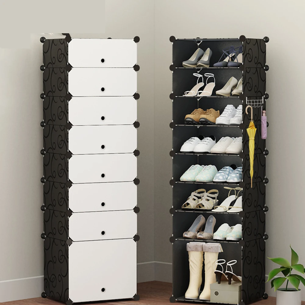 Multilayer Nonwoven Fabric Detachable Shoe Rack Dustproof Shoe Cabinet Home Standing Holder Shoes Organizer Space-saving Stand