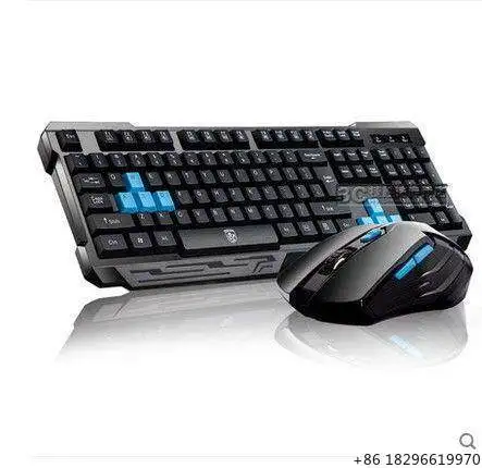 V61 Wireless Keyboard and Mouse Set with Multimedia Function Keys USB 1200dpi Ergonomic Design for Laptop and TV Use