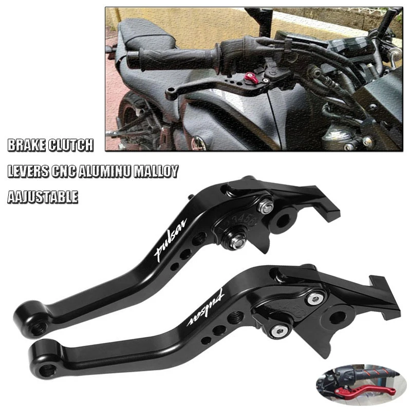 Accesorios para Motocicleta Bajaj Pulsar 200 NS/200 RS/200 AS 2015-2024, Palancas de Freno y Embrague Ajustables, Puños para Manillar