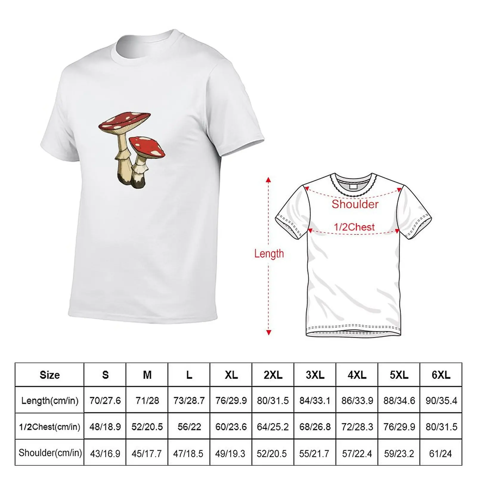 Amanita T-Shirt man t shirt graphic man t shirt cotton high quality T-Shirt