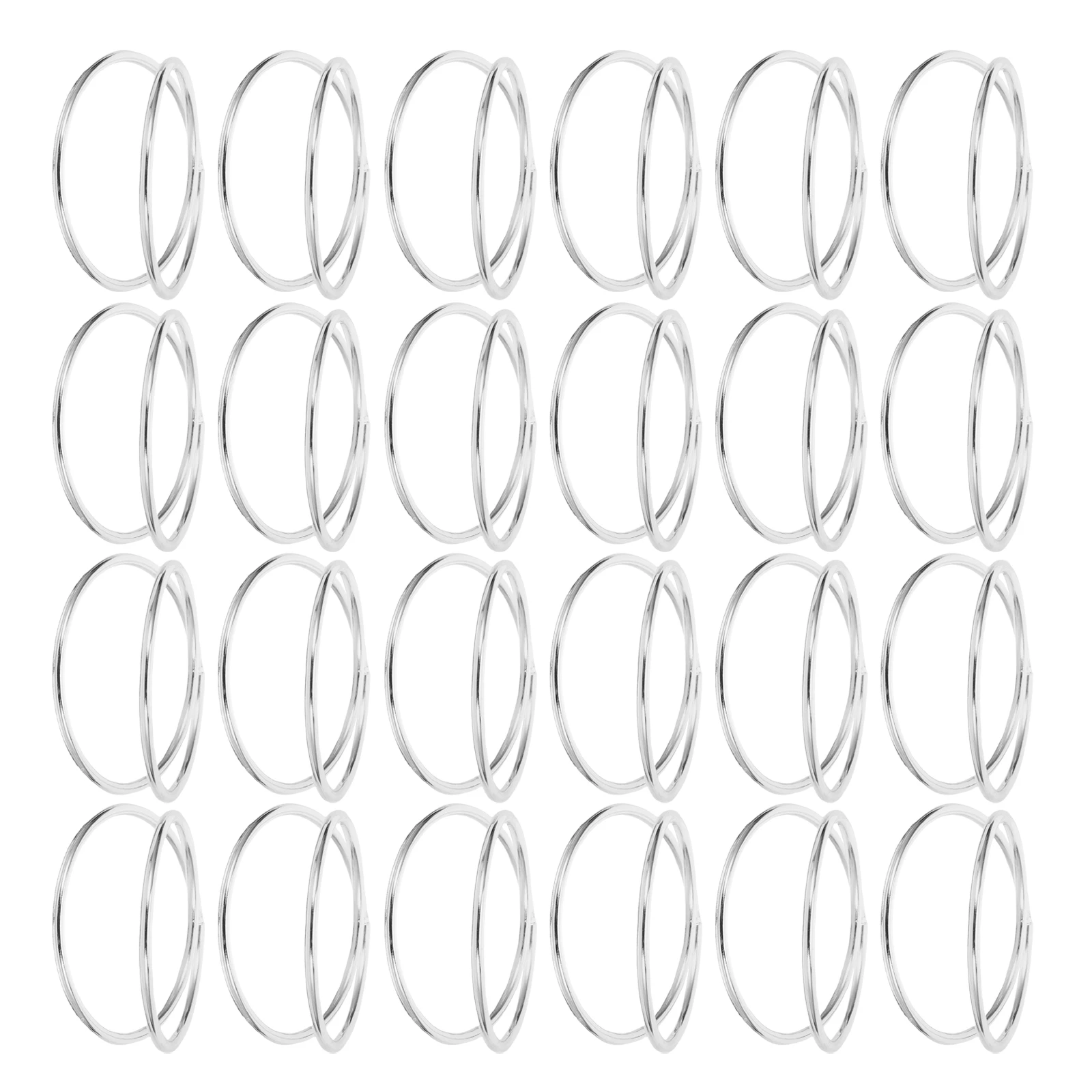 

24 Pcs Napkin Ring Rings Stainless Steel Bridal Shower Iron Wedding Holders for Tables