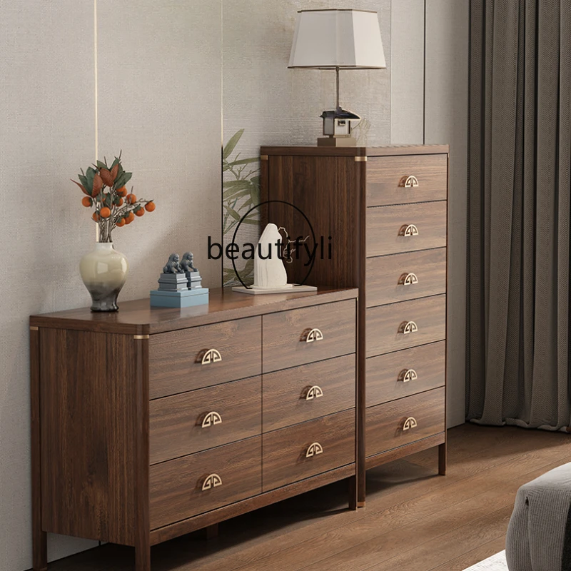 

Bedroom Tailstock Chest of Drawers Retro Style Frame Five Drawers Six Drawers TV Cabinet Storage Cabinets