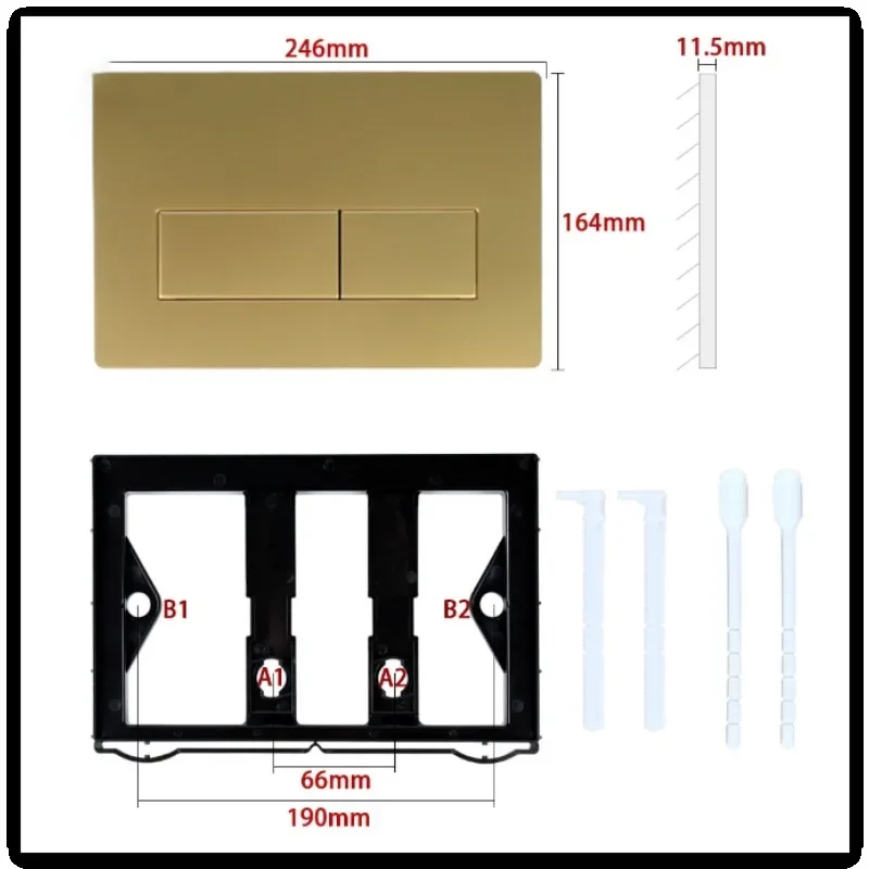 لوحة المحرك المزدوجة التنظيف لمرحاض Geberi SIGMA01 صهريج مخفي مثبت على الحائط خزانات لوحات دافق استبدال جزء #2