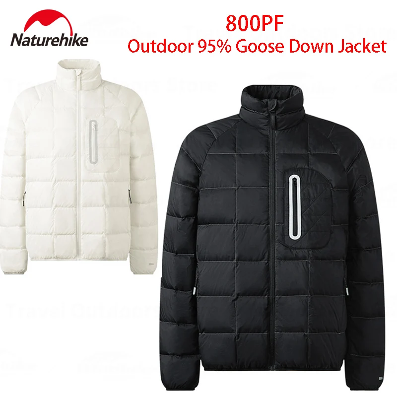 

Naturehik 95% Goose Down Jacket 800PF Outdoor Waterproof Men's Women's Heating Stand Collar Jacket Winter Camping Warmth S-XXL