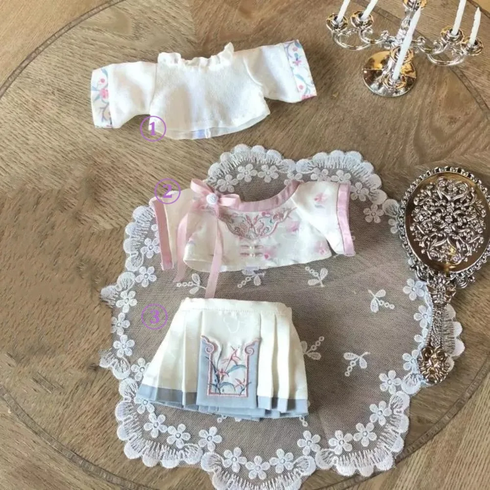 

Fashion Ancient Style 20CM Cotton Doll Clothes Chinese Style Pretty Skirt Set Dress up DIY Doll Outfit Kids Toys