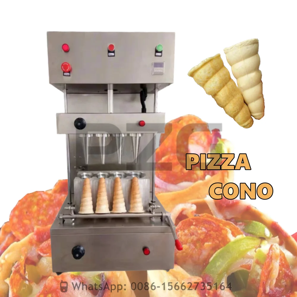 2 Cones 4 Cones Conch Shape Pizza Cone Maker Making Machine With Oven Showcase Optional