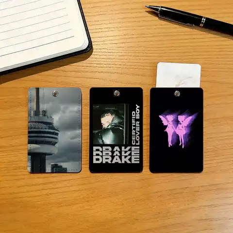 은행 카드, 지하철, 버스 카드, 액세스 카드에 적합한 랩퍼 D-드레이크 카드 홀더 키체인이 있는 보호 케이스