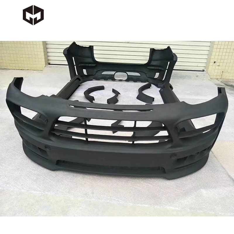 Fibra de vidro amortecedor dianteiro difusor traseiro saias laterais estilo hm kit de corpo largo para porsche cayenne 958 14 polegadas