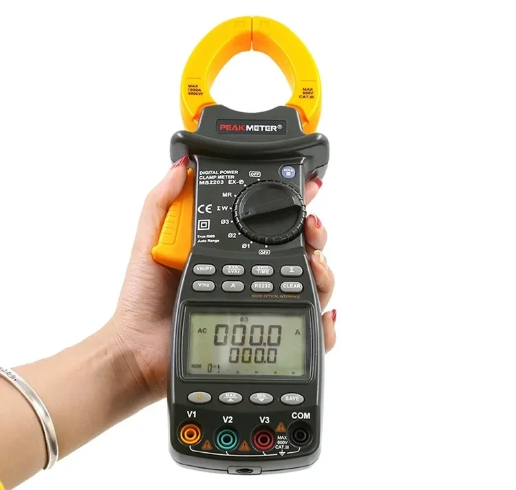 

MASTECH MS2203 MS2205 Power meter Wattmeter 3-Phase professional High Sensitivity Clamp Meter Power Factor Correction USB