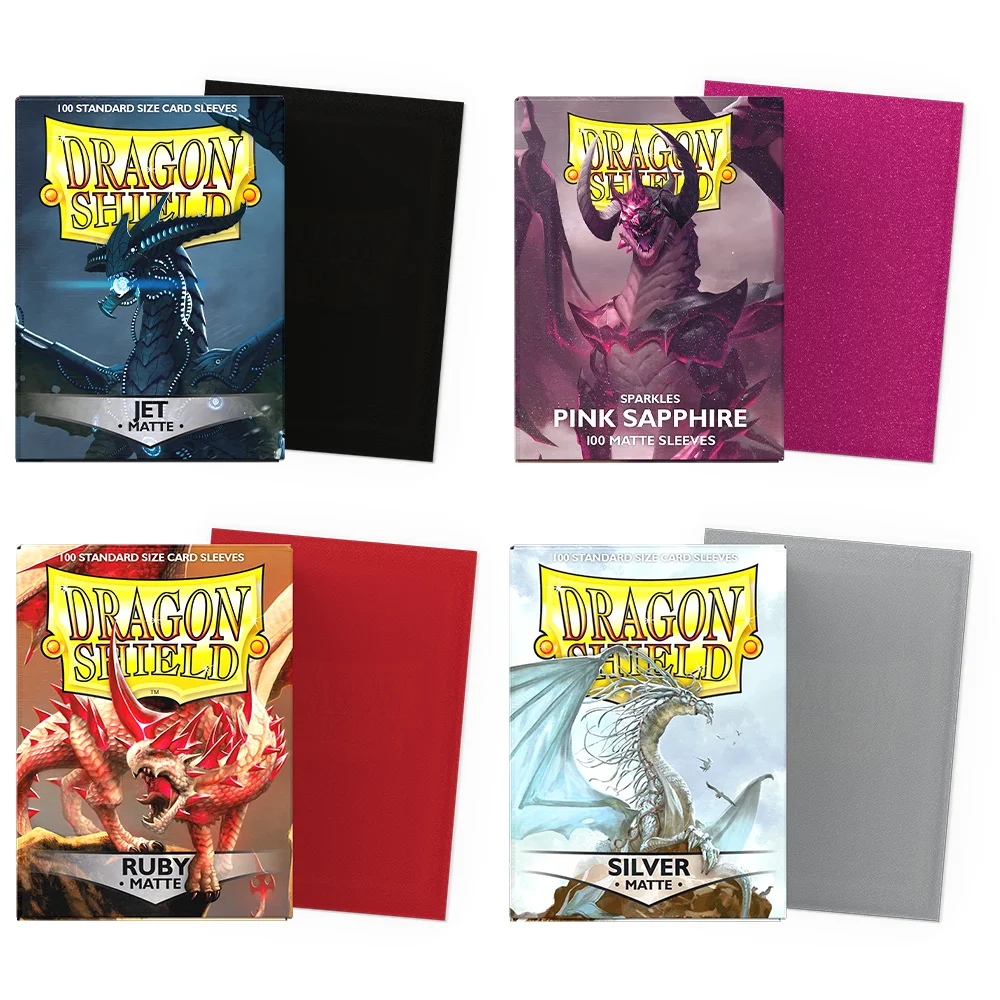 100CT 66X92MM Dragon Shield Matte Standard Size Card Sleeves for MGT/PTCG Smooth & Tough Premium TCG Sleeves