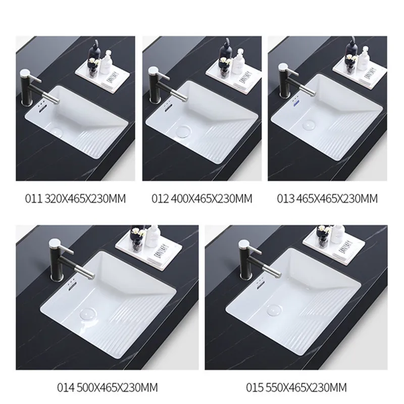 Ceramic Drop-in Sink Laundry Tub Embedded Small Balcony with Washboard Sink Deepening Laundry Basin Single Basin