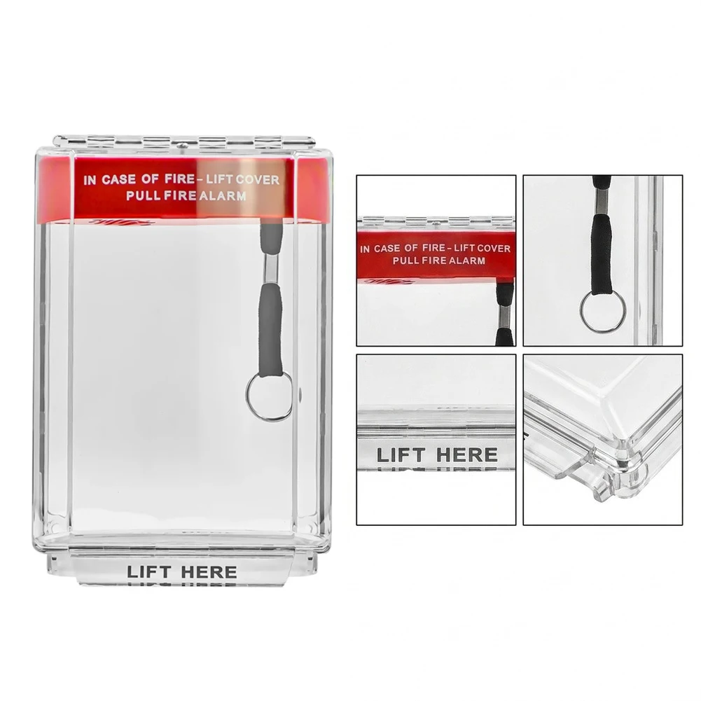 For Fire Alarm Pull Station Cover Constructed from PC Material for Resilience Against Weather Wear and Daily Operational Stress