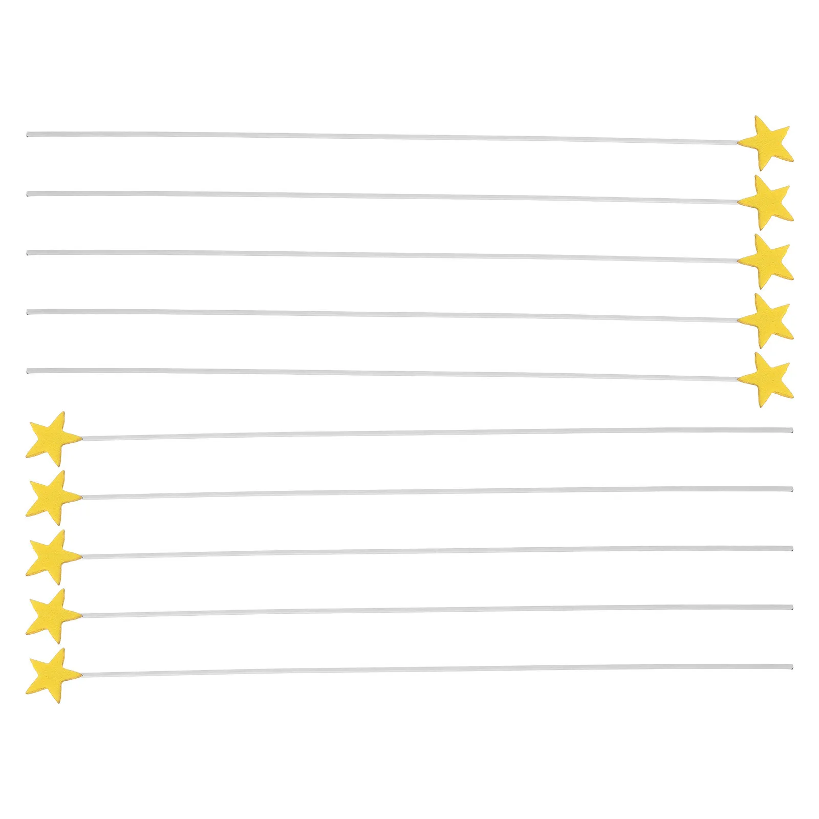 

100pcs Yellow Gold Star Decorations Bamboo Toothpicks Soft Sponge Material Reusable Cake Decorating Kit Birthday Party Star