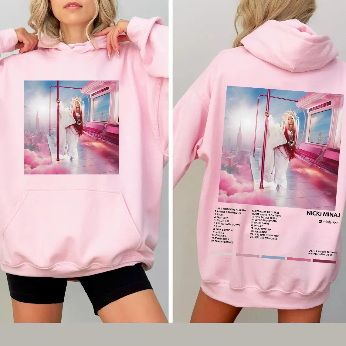 Singer Nicki Minaj Hoodie 2025new Hip Hop populer Sweatshirt motif grafis pakaian Unisex Aldult suderas Con Capucha Hoodie