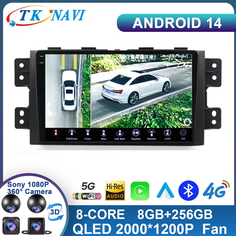 

Android 14 для KIA Borrego mohas 2008-2012 все в одном автомобильный радиоприемник BT интеллектуальная система освещения Carplay WIFI 4G QLED