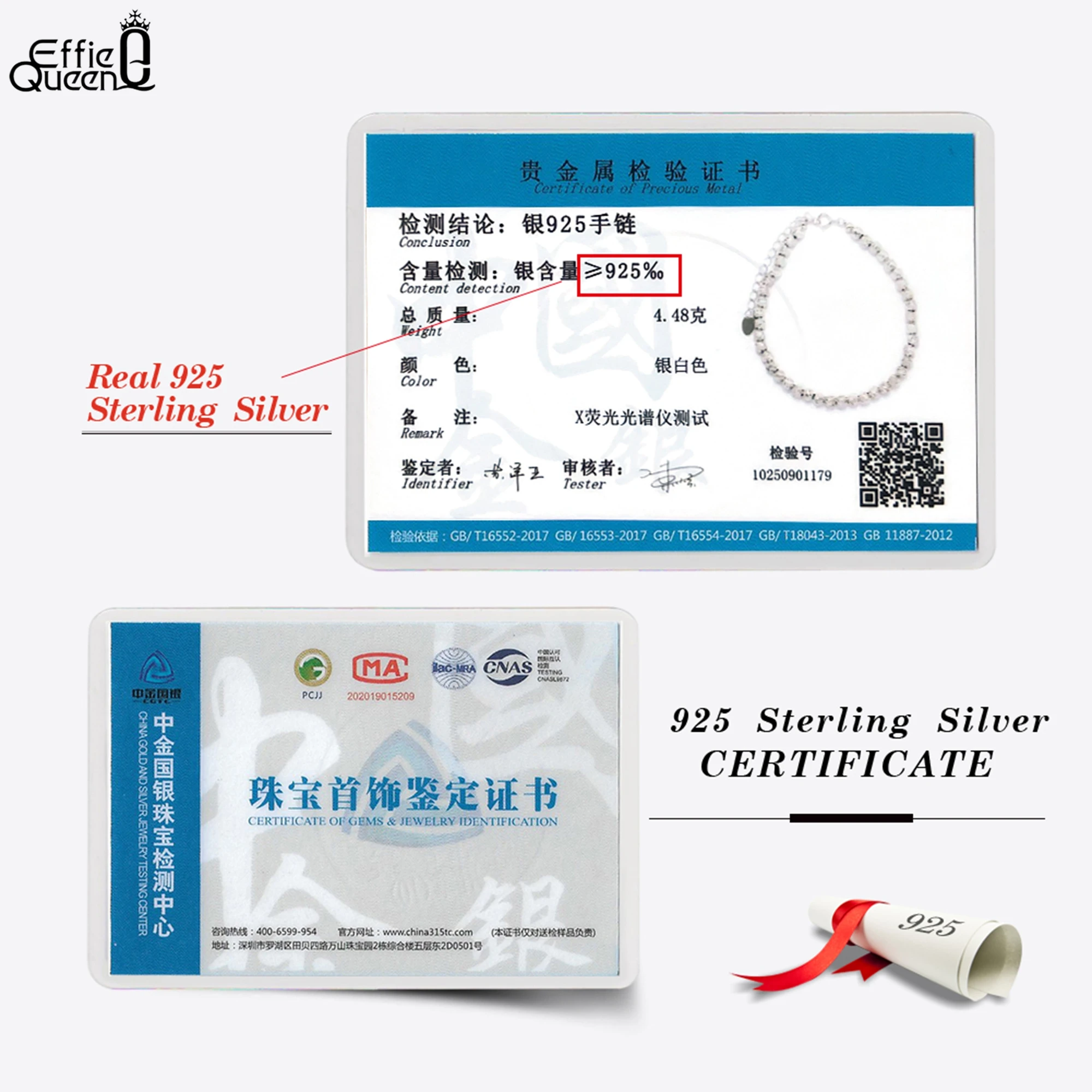 EFFIE QUEEN S925 Silver 14k Gold Twll Beads Ball Chain Bracelet Luxury Jewelry for Women Hand Chain Anniversaries Gift GAB04