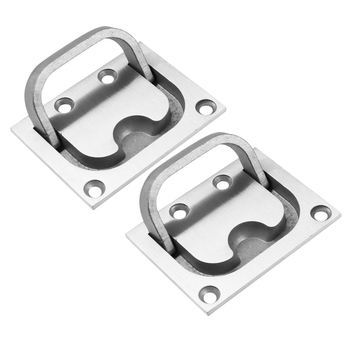 

2Pcs Large Stainless Steel Flush Mount H for Boat Hatches Cabinets Flush Mount H Pull Ring Deck Lifting Hardware