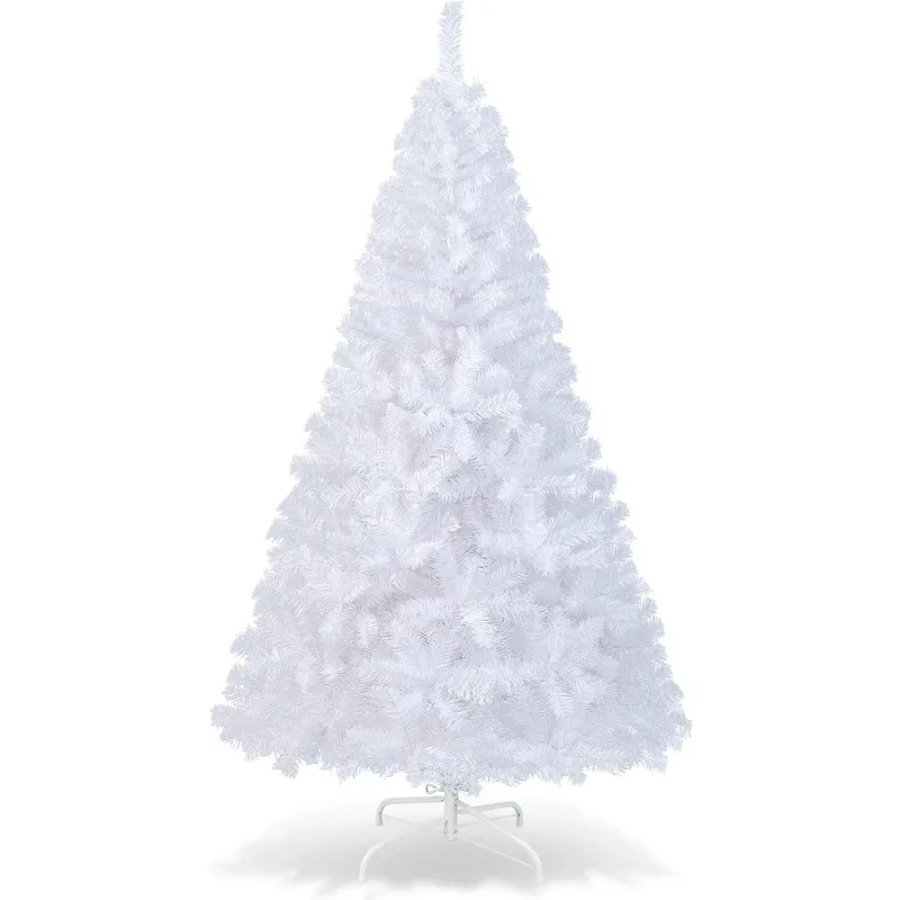 

6Ft Artificial PVC Christmas Tree with Stand - Perfect for Holiday Season Indoors & Outdoors - White