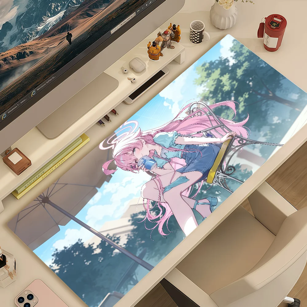 Mouse Game Pad MousePad Beauty Style Non-slip Archive Lockedge Office Student Gaming B-Blue Thickened Large Writing Pad Cushion