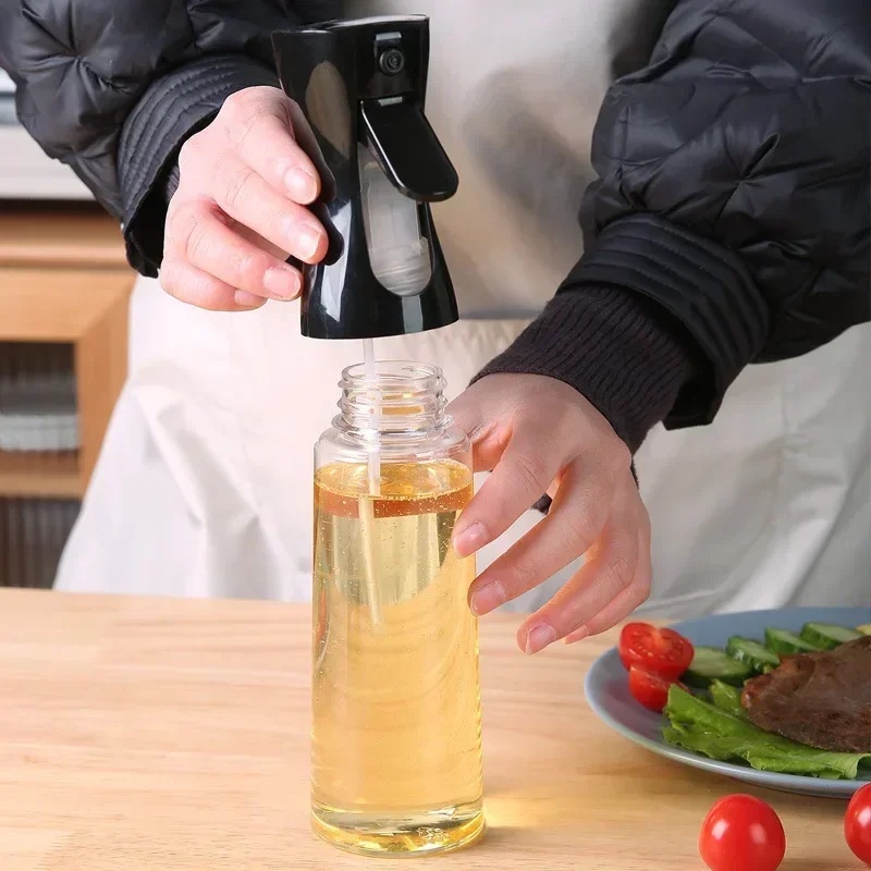1pc 200ml/300ml Oil Spray Bottle Kitchen Cooking Olive Oil Dispenser Camping BBQ Baking Vinegar Soy Sauce Sprayer Containers