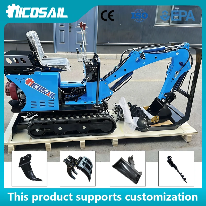 

1 Ton Compact Excavator Mini Crawler Machine for Small Business Owner with Hydraulic Thumb for Sale