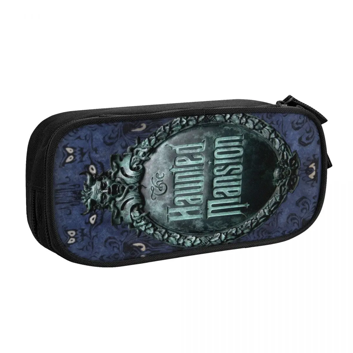 Haunted Mansion Logo Kawaii Pencil Cases Boy Girl Big Capacity Halloween Grimace Ghosts Pencil Bag Pouch Students Stationery