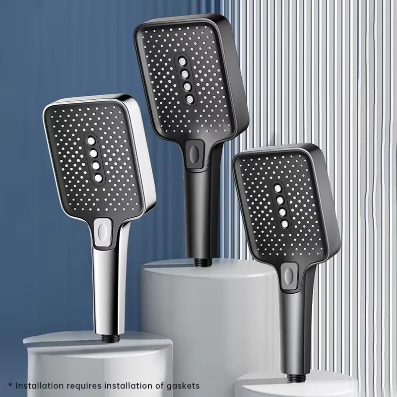 Luxury 3-Stage Multi-Layer Handheld Showerhead Upgraded Booster for Soft Water Output Universal Home Water System