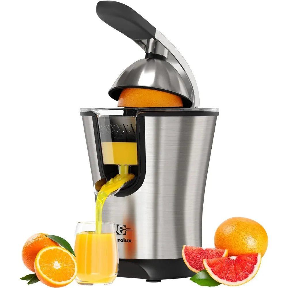 

Premium Electric Orange Juicer | Stainless Steel Citrus Squeezer With New Ultra-Powerful Motor and Soft Grip Handle