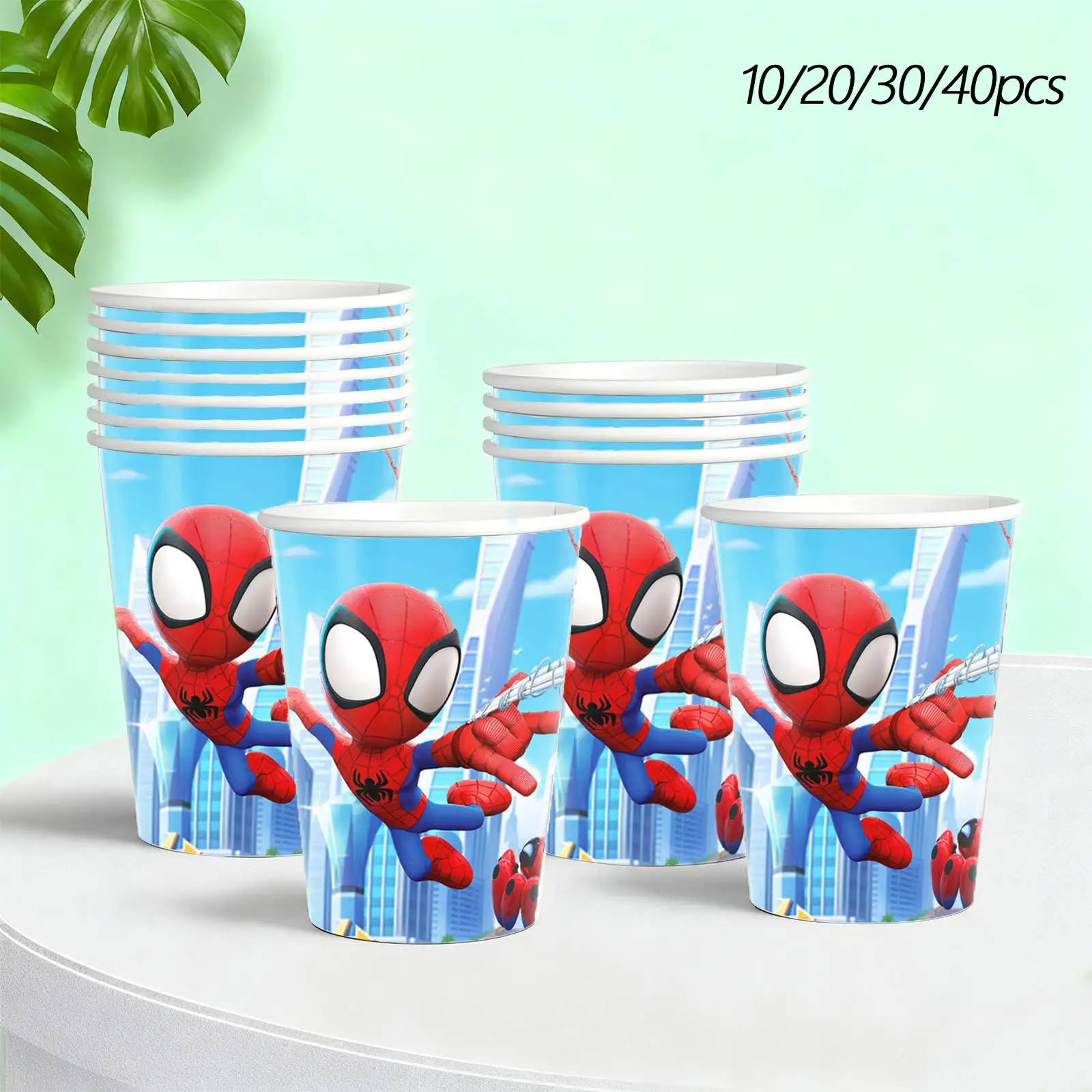 10/20/30/40 pièces de fournitures de fête Spider-Man et ses amis extraordinaires, gobelets en papier pour décorations de fête d'anniversaire Spider-Man