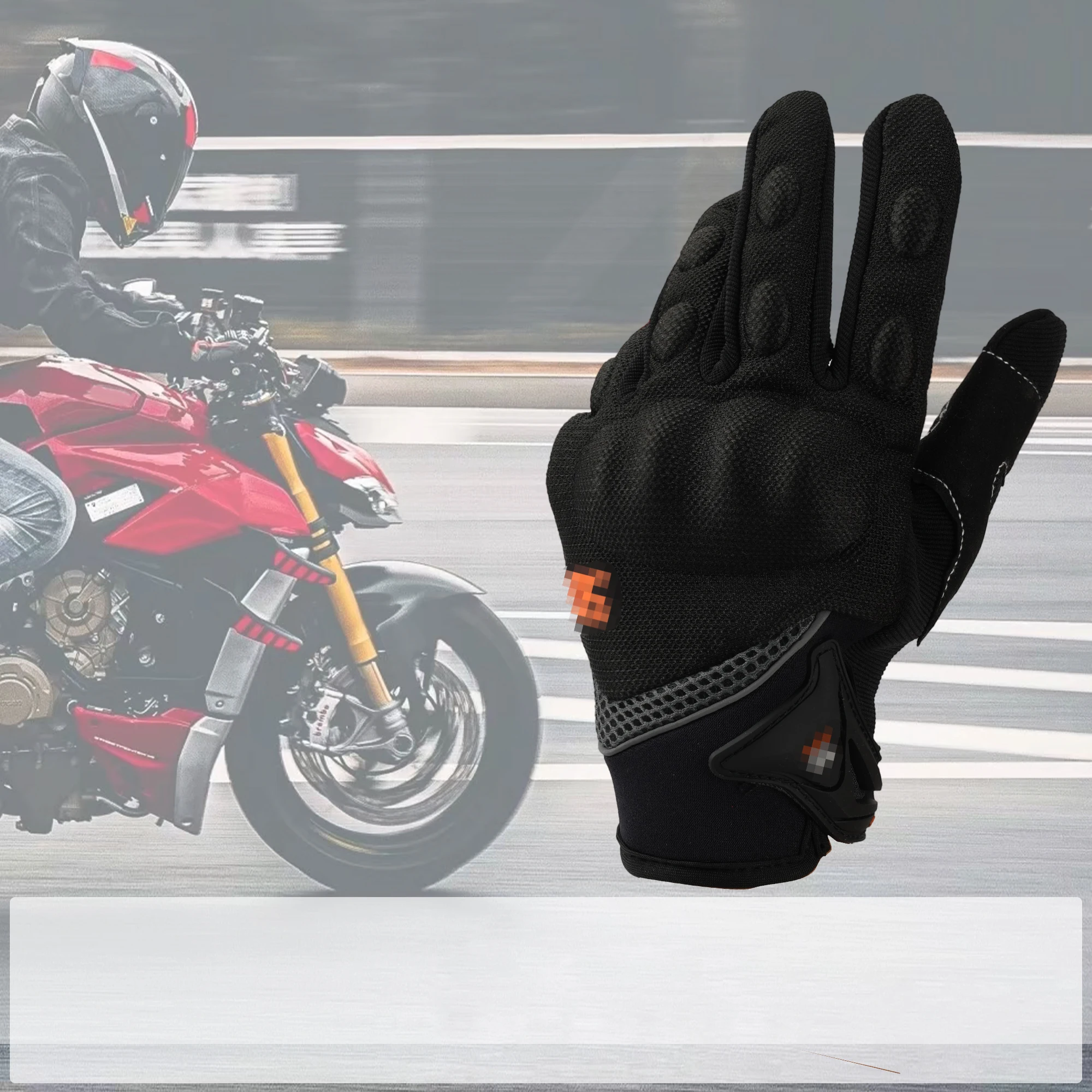 Powermotor Motorcycle Motorbike Gloves Motocross Mesh Racing Gloves Glove Racing Gloves Full Finger Riding Glove For Men